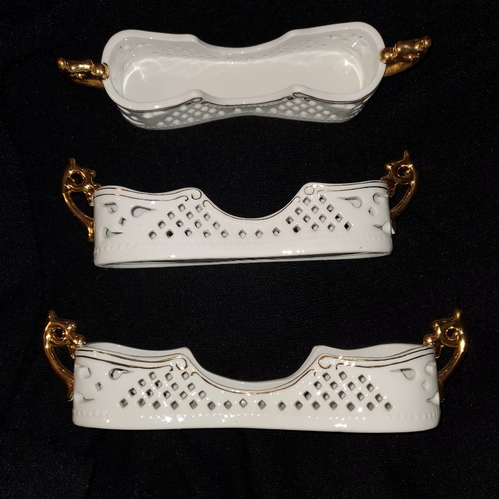 Fine Porcelain Party Flatware Caddies - Picture 3 of 4